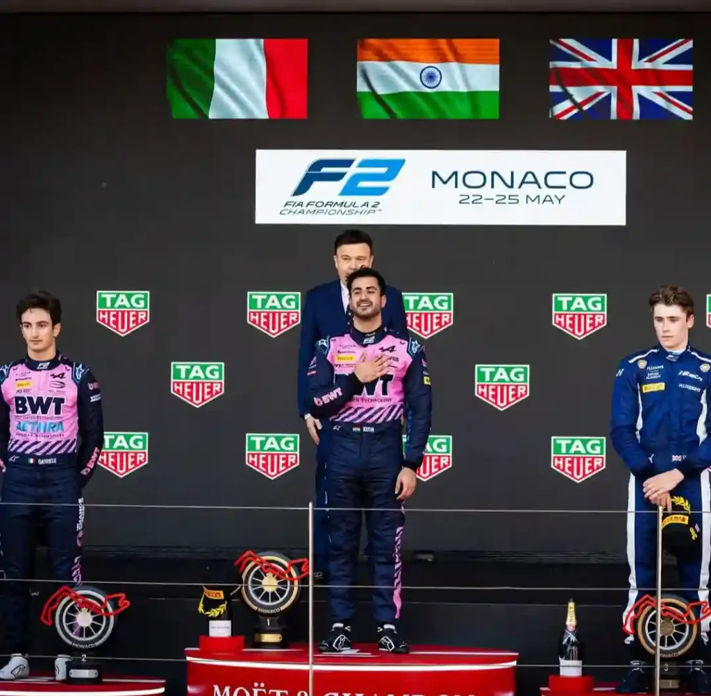 First Indian to win a Formula 2 race at Monaco (2025)